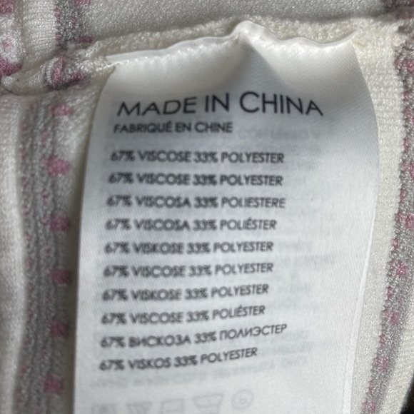 Club Monaco Raeni Stretchy NWT Halter Top Knit Wide Straps Chandails White Pink - Picture 11 of 15